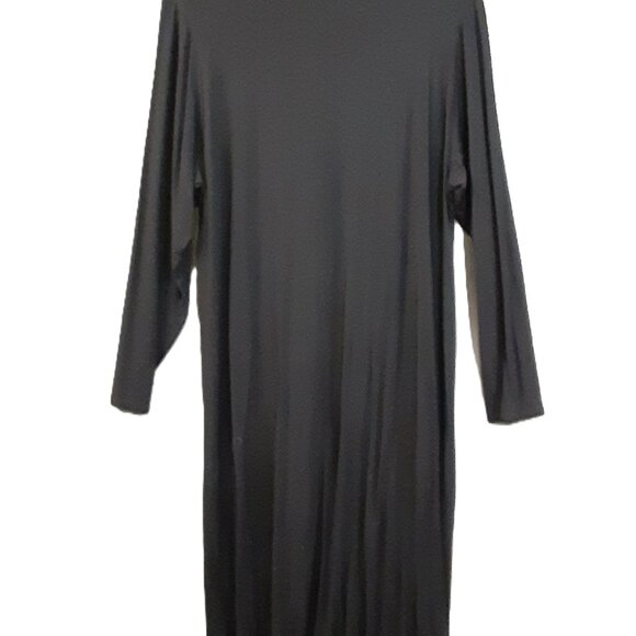 Azules Woman's Black Midi Dress Size XL, Pullover, Long sleeve, Made in USA - Picture 2 of 7